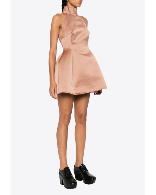Marni Natural Duchess Satin Mini Dress