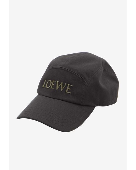 Loewe Black Logo-Plaque Baseball Cap for men