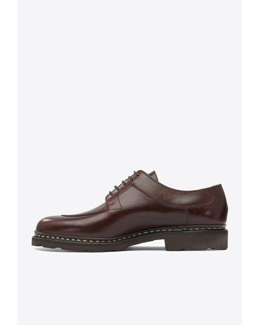 Paraboot Brown Avignon Derby Shoes for men