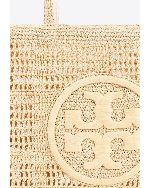 Tory Burch Natural Ella Hand-Crochet Tote Bag
