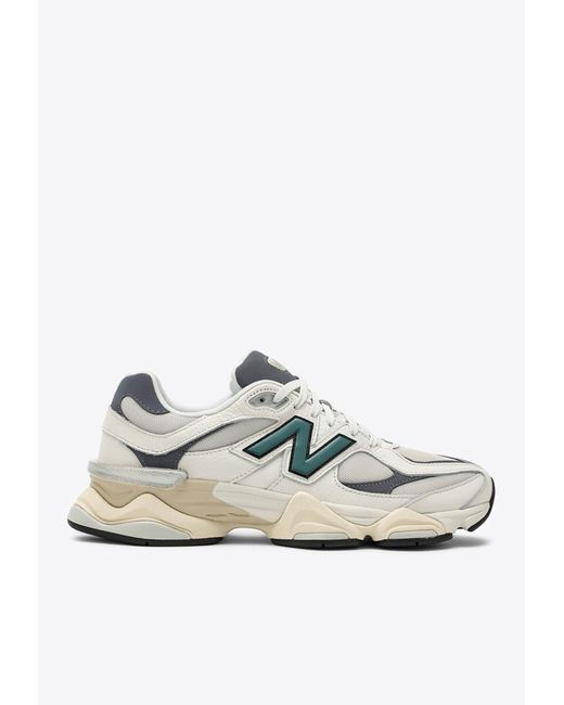 New Balance White 9060 Low-Top Sneakers for men