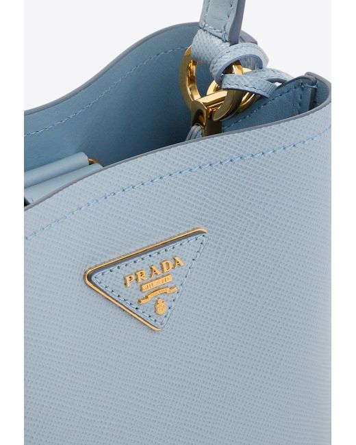 Prada Small Leather Saffiano Panier Top-Handle Bag