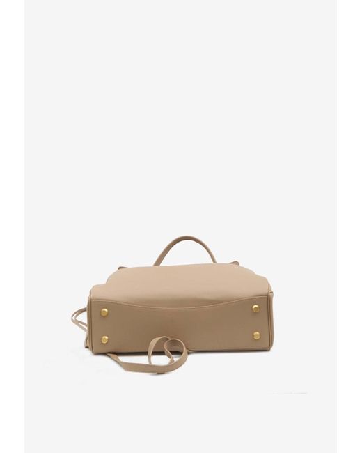 Balenciaga Medium Rodeo Leather Top Handle Bag in Natural | Lyst