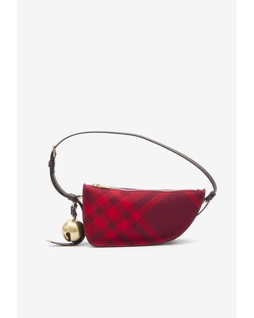 Burberry Red Mini Shield Shoulder Bag