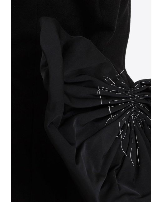 Maison Margiela Black Décortiqué Strapless Midi Dress