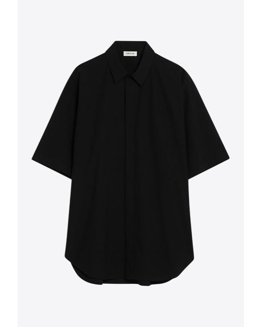 Fear Of God Black Wool-Blend Buttoned Shirt for men