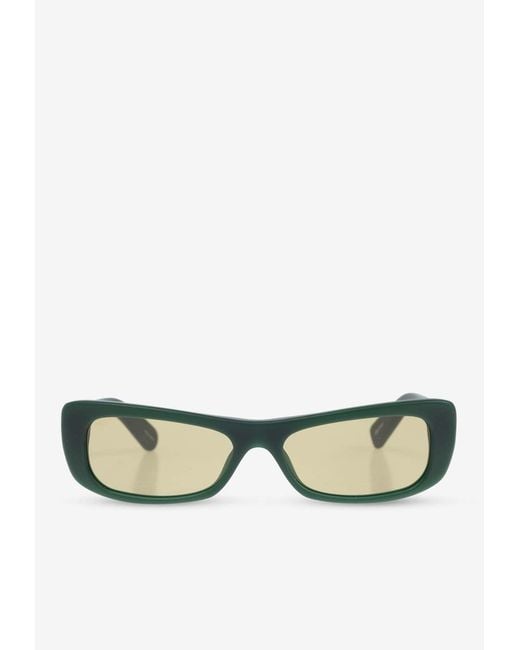 Jacquemus Green The Capri Rectangular Sunglasses