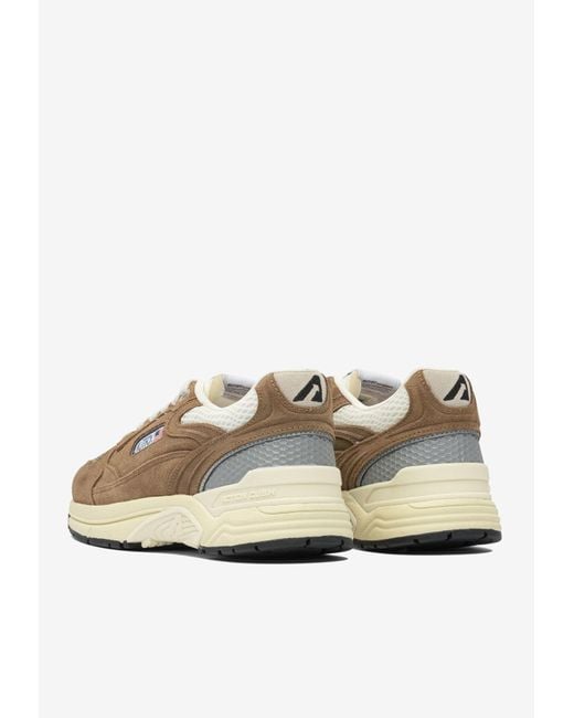 Autry White Hyperway Suede And Mesh Low-Top Sneakers for men