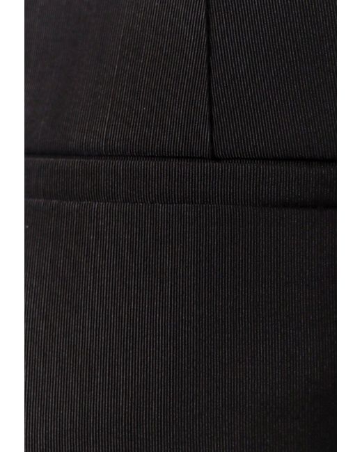 Saint Laurent Black Wool-Blend Tailored Pants With Pressed-Crease for men