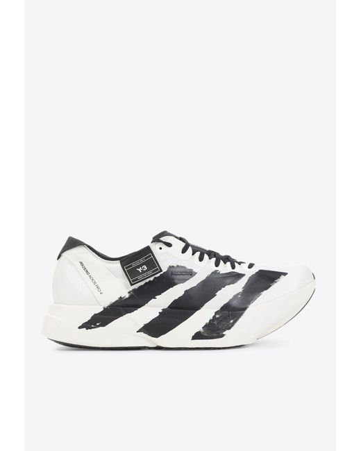 Y-3 White Adios Pro 4 Sneakers for men