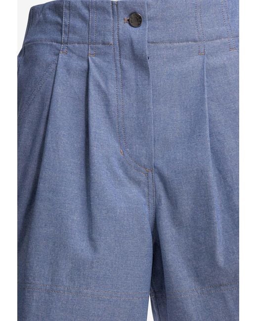 Moncler Blue Utility Mini Shorts