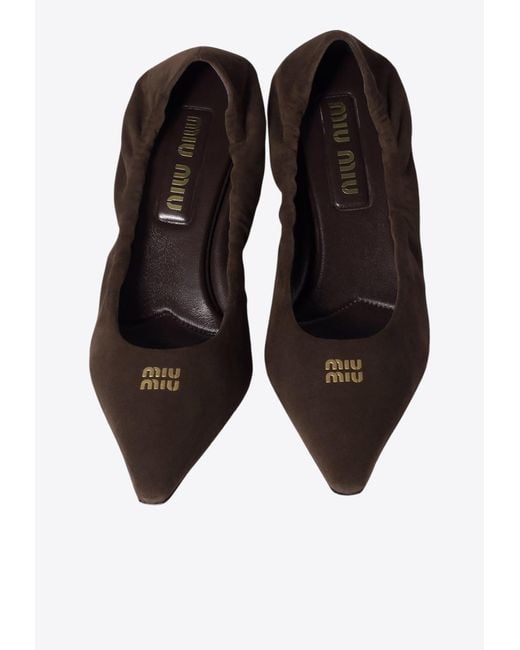 Miu Miu Brown Suede Pumps
