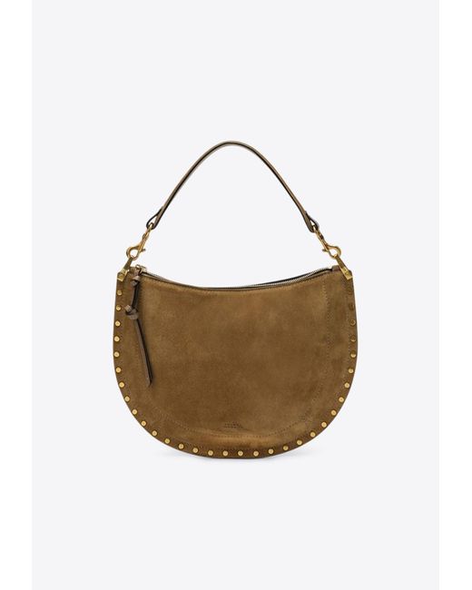 Isabel Marant Gray Oskan Soft Suede Shoulder Bag