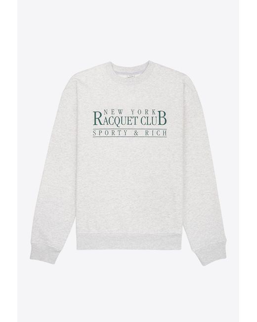 Sporty & Rich White Ny Racquet Club Sweatshirt