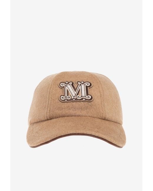 Max Mara Natural Fedora M Patch Baseball Cap