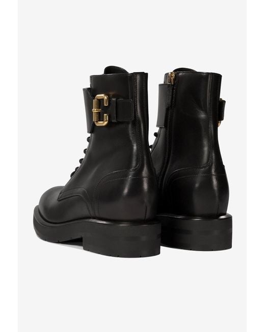 Chloé Black Coddington Combat Boots