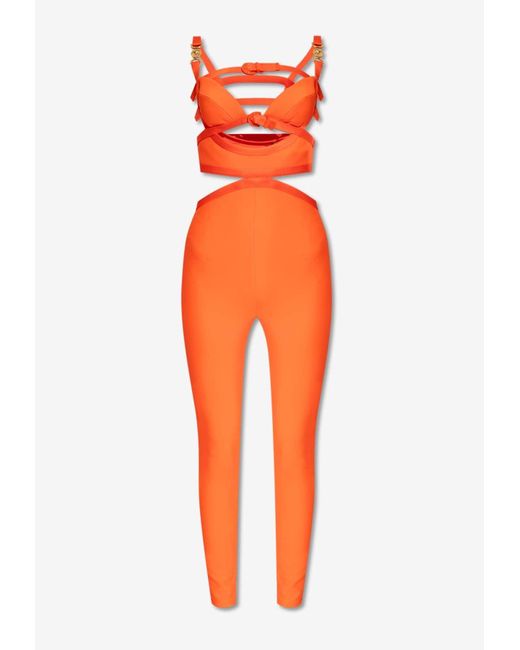 Versace Orange X Dua Lipa Medusa '95 Cut-Out Jumpsuit