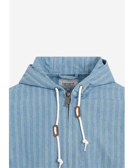 Carhartt Blue Menard Zip-Up Denim Jacket for men