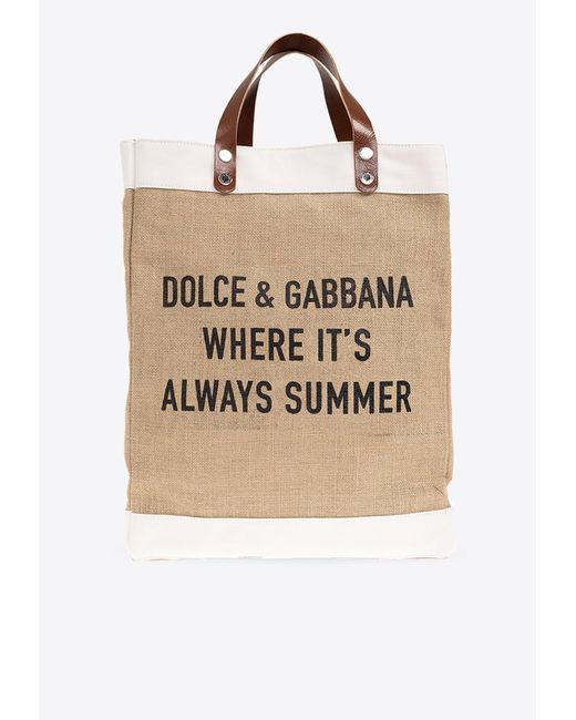 Dolce & Gabbana Natural 'bum' Shopper Bag, for men
