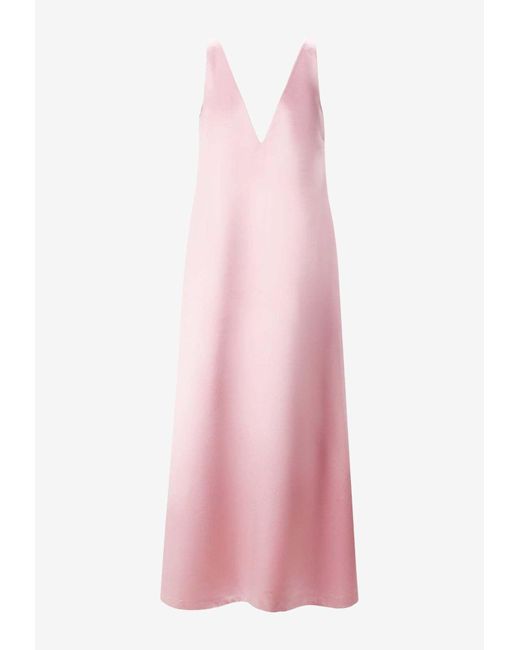 Staud Pink Teagan Sleeveless Maxi Dress