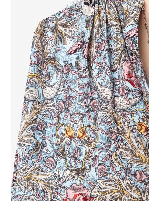 Zadig & Voltaire Gray Tink Floral Print Blouse