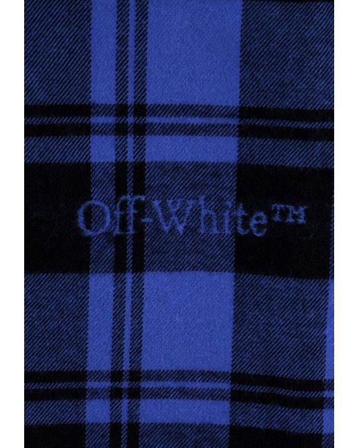 Off-White c/o Virgil Abloh Blue Checked Long-Sleeved Shirt for men
