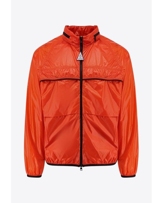Moncler Genius Orange Zip-Up Lightweight Jacket for men
