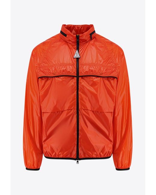 Moncler Genius Orange Zip-Up Lightweight Jacket for men