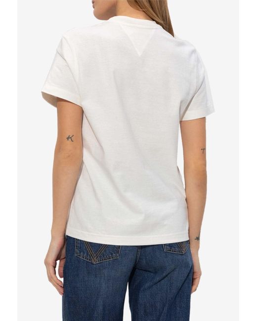 Bottega Veneta White Basic Crewneck T-Shirt