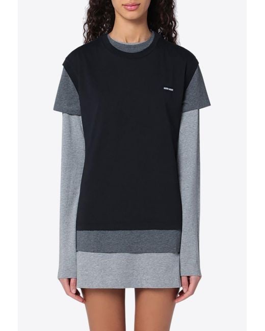 Miu Miu Black Layering T-Shirts