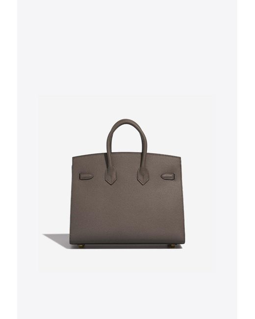 Hermès Birkin 25 In Gris Etain Epsom With Gold Hardware