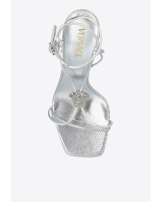 Versace White Heeled Sandals