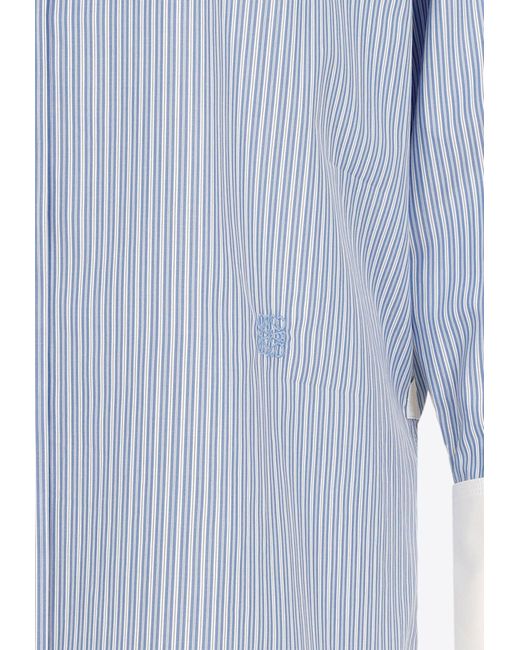 Loewe Blue Deconstructed Long-Sleeved Shirt