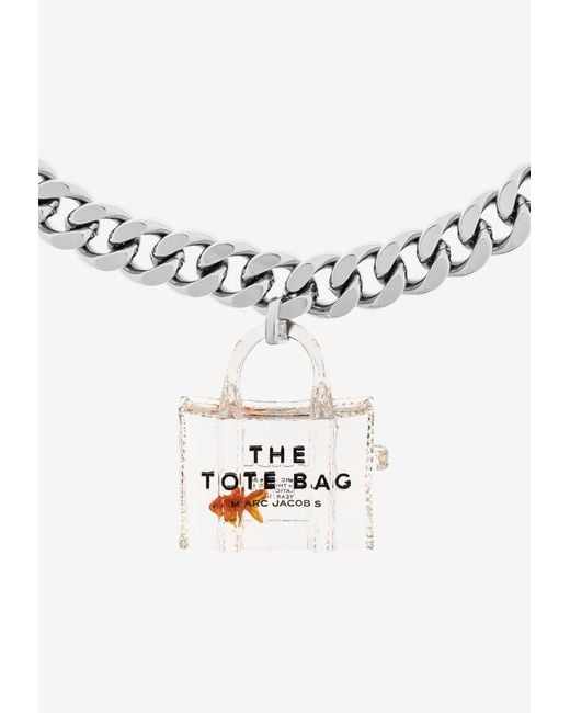 Marc Jacobs Blue Fish Tote Bag Pendant Necklace