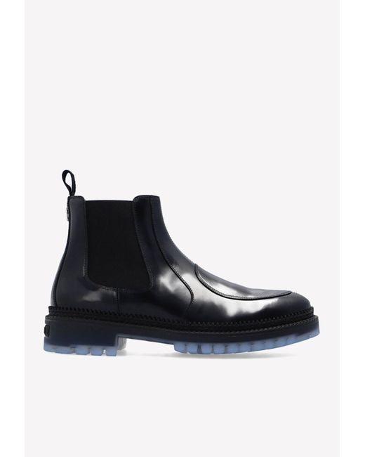 Jimmy Choo Black Boaz Ankle Boots In Patent Leather for men