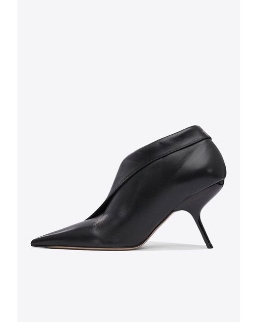 Ferragamo Black Eva 85 Soft Leather Pumps