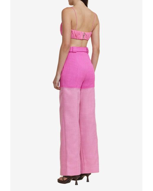 Acler Pink Ashmore High-Waist Pants