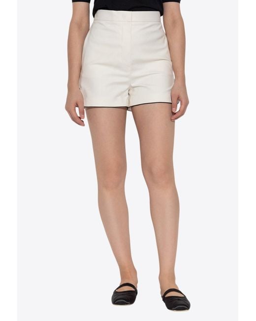 Max Mara White Orbita Mini Tailored Shorts