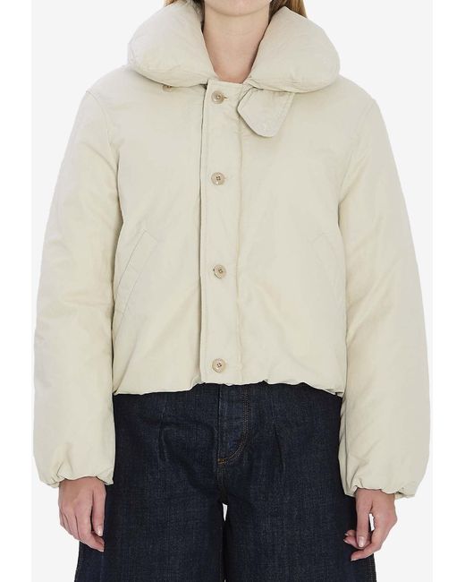 Lemaire Natural Cropped Puffer Jacket