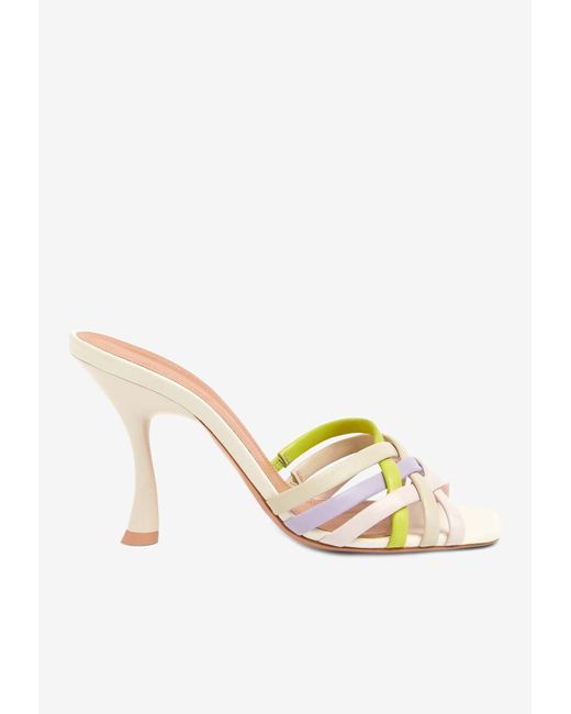 Malone Souliers White West 90 Leather Sandals