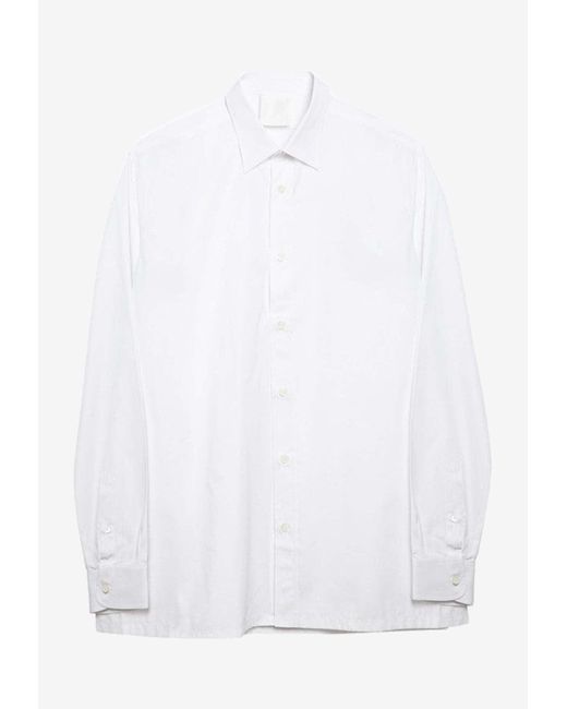 Givenchy White Classic Long-Sleeved Shirt for men