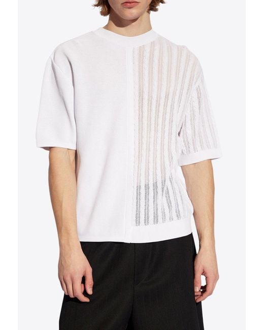 Jacquemus White Le Haut Juego Knitted T-Shirt for men