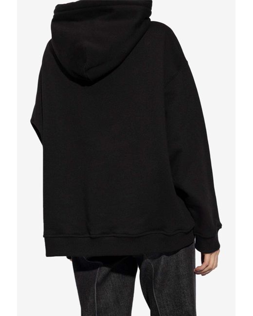 Versace Black Medusa Head-Print Hooded Sweatshirt