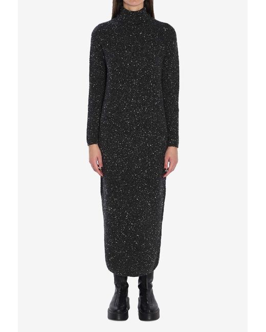 The Row Black Melani Cashmere Maxi Dress