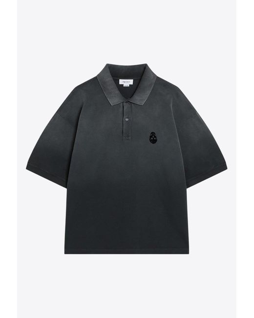 Alexander McQueen Blue Inverted Skull Faded Polo T-Shirt for men