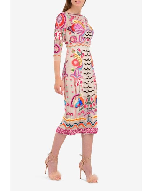 Temperley London Multicolor Fitted Chimera Dress