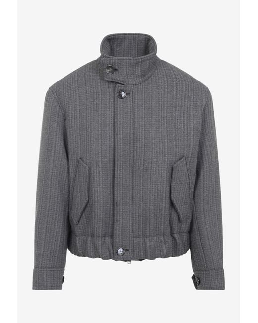 AMI Gray Harrington Bomber Jacket for men