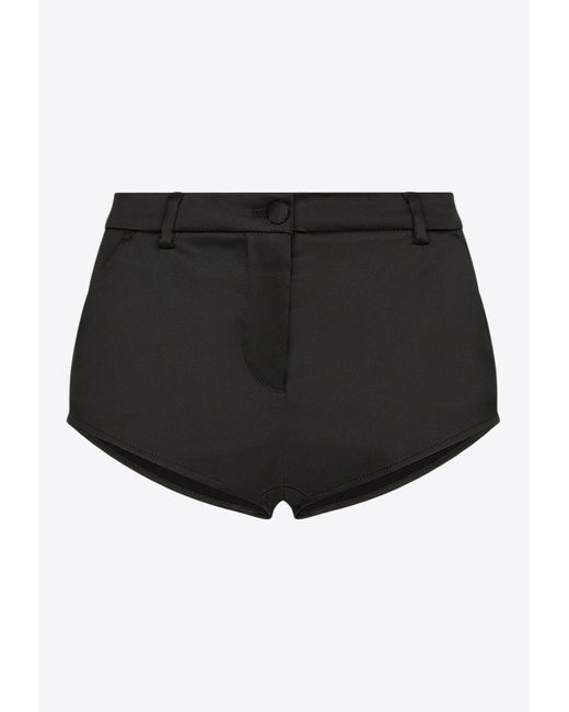 Dolce & Gabbana Black Satin Mini Shorts
