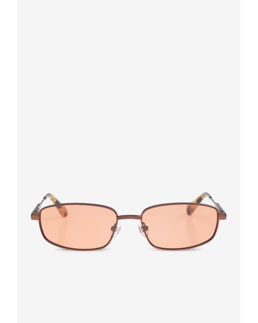 Jacquemus Pink Sera Rectangular Sunglasses