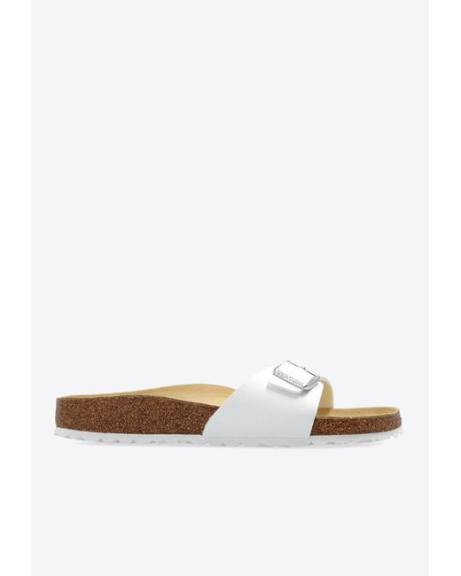 Birkenstock Madrid Leather Slides in White Lyst